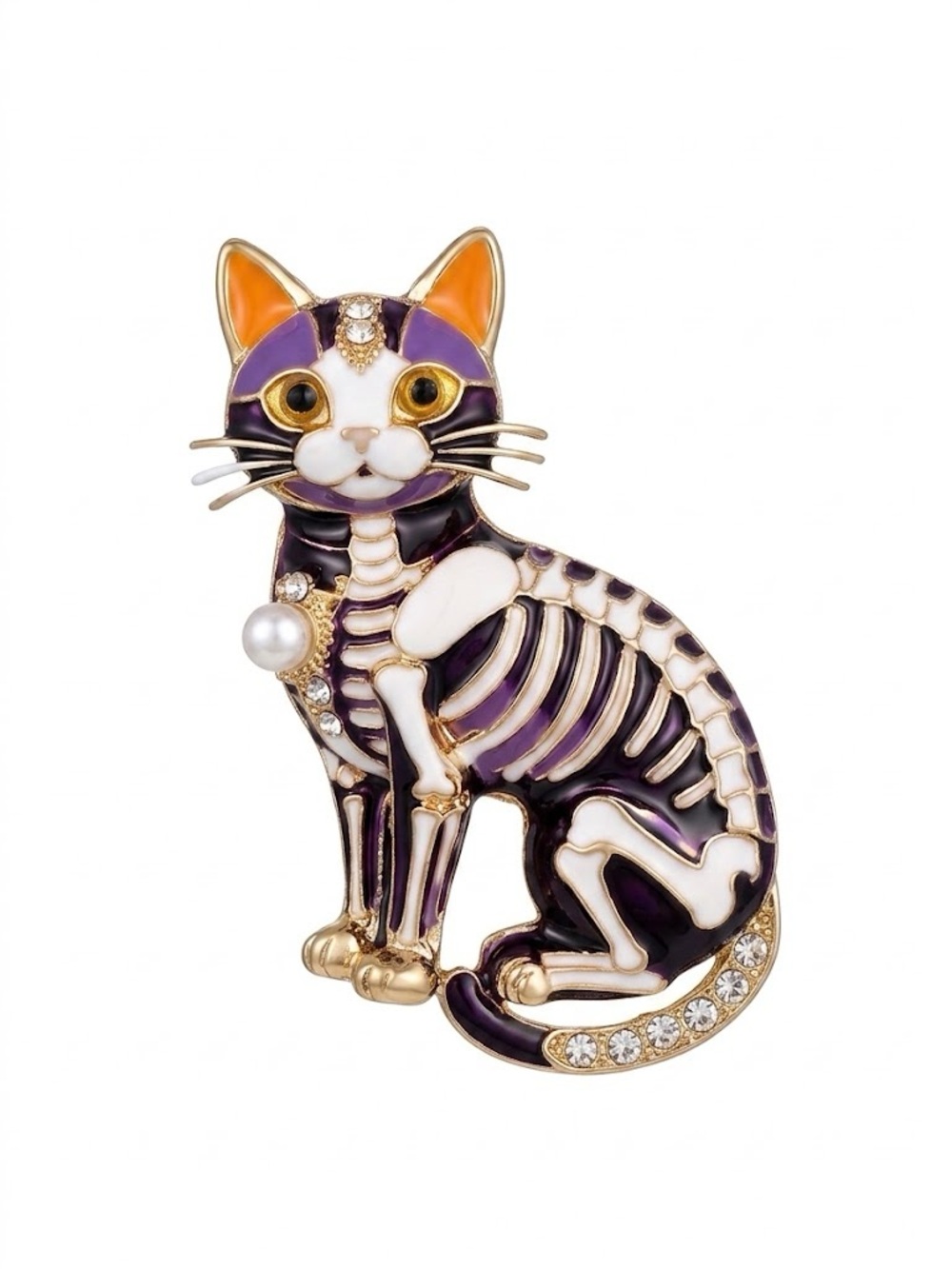 Cat Skeleton Enamel Pins - You choose - Picture 2 of 8